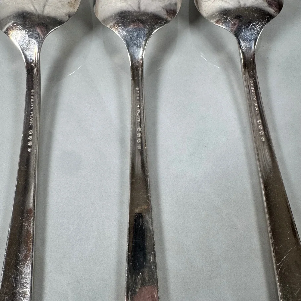 Set of 3 Oneida‎ Nobility Plate Silver Plated Tablespoons Caprice Floral